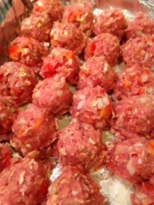 Turkey Meatballs ready for the oven