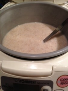 Steel cut oats in a rice cooker